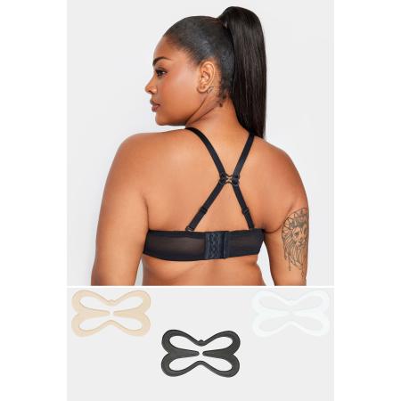 Yours Set Van Drie Paar Bhomvormers In Wit/Zwart Size One Size