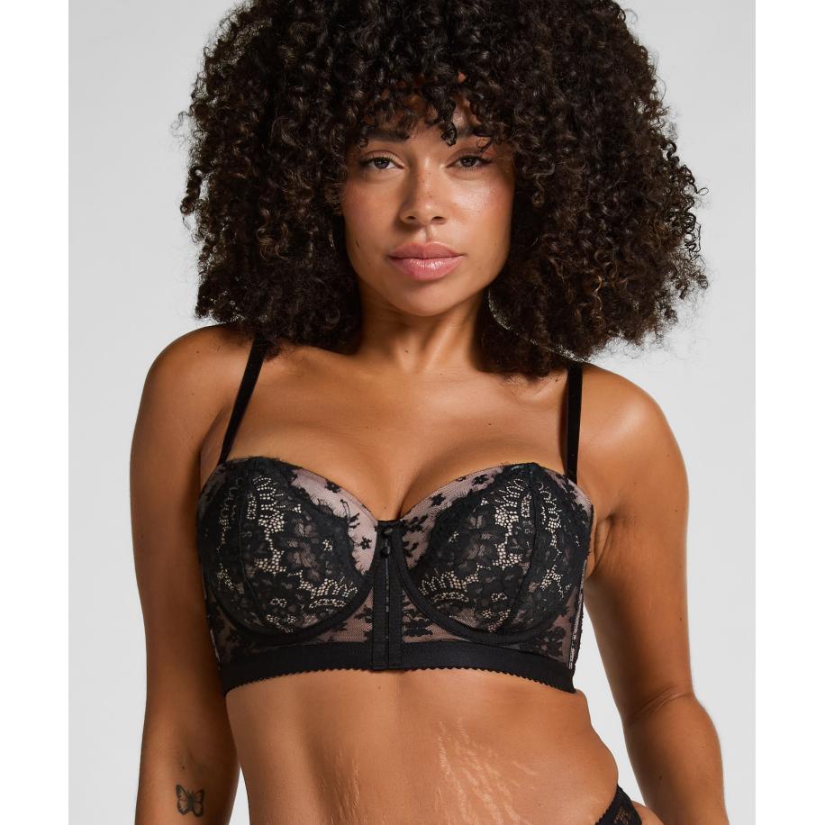Hunkemöller Voorgevormde longline beugel bh Lou Zwart Zwart