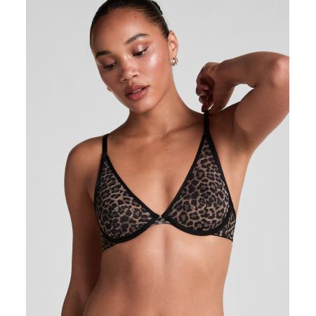 Hunkemöller Niet-voorgevormde beugel bh Tara Leopard Zwart