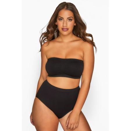 Yours Naadloze Bandeau Top In Zwartsize 46-48