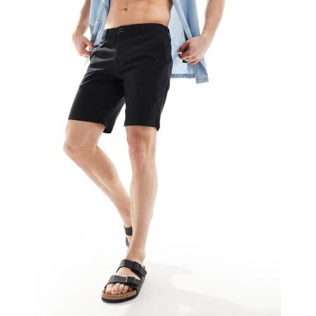 Jack & Jones - Short van linnenmix in zwart