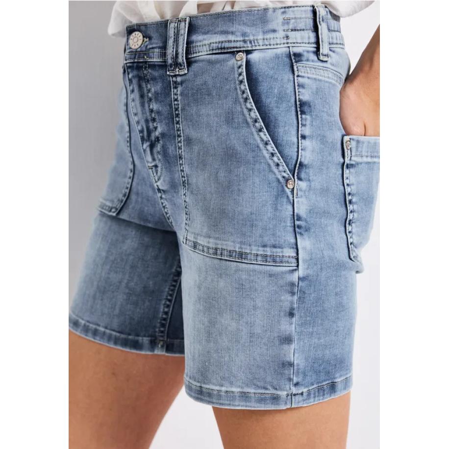 Street One Denim shorts Blauw
