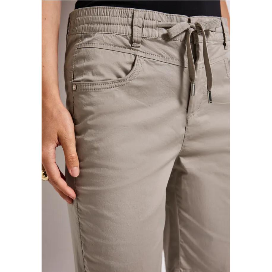 Street One Bermuda met koorddetail Bruin