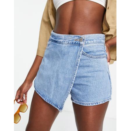 Levi's Denim rokje in lichte wassing-Blauw