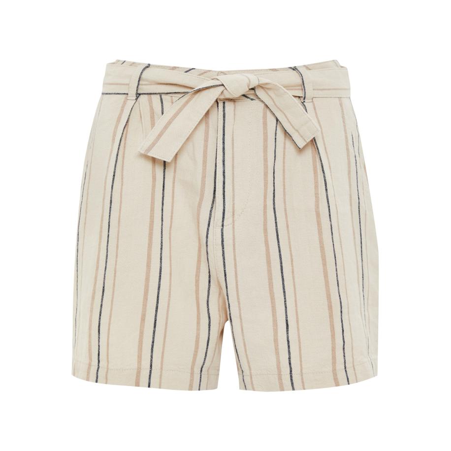 Threadbare Threadbare Bandplooibroek Laurence beige / stone grey / zwart -