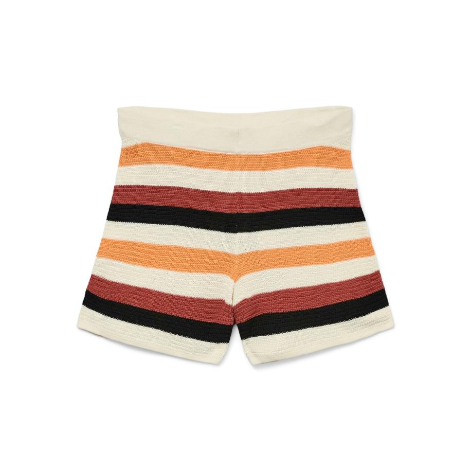 Vero Moda VERO MODA Broek VMARUBA lichtbeige / oranje / bourgogne / zwart -