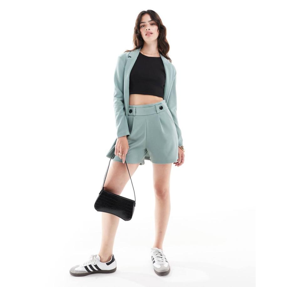 JDY Elegante short in groenblauw, deel van co-ord set Blauw