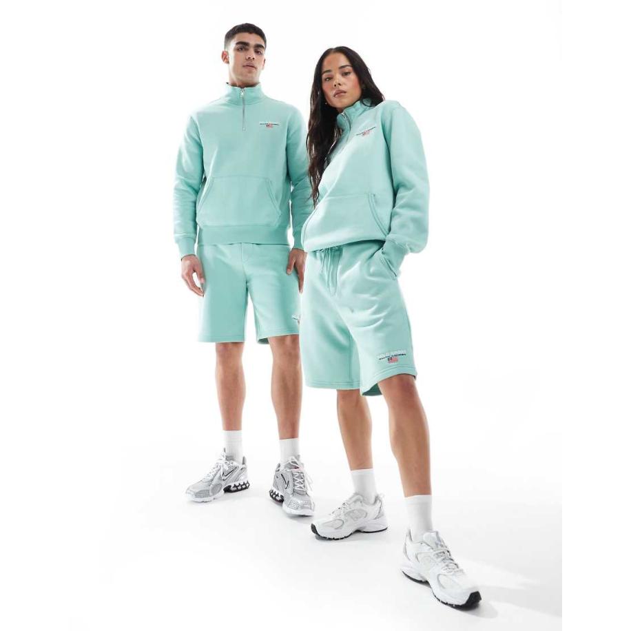 Polo Ralph Lauren - Sport Capsule - Uniseks sweatshort met klein logo in lichtgroen, deel van co-ord set Groen