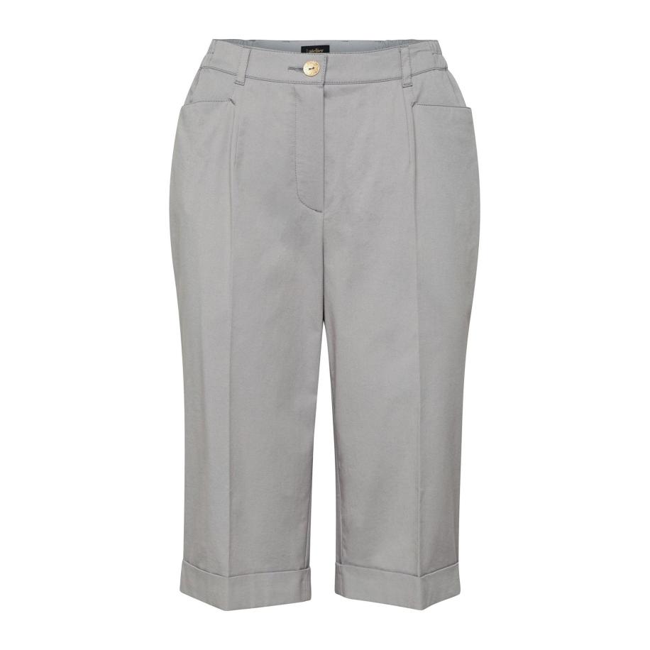 Goldner Goldner Pantalon Carla zilvergrijs -