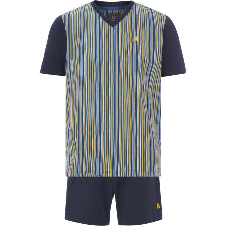 Jan Vanderstorm pyjama donkerblauw, Gestreept