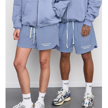 Multiply Apparel - Original - Geweven short in wild wind-Blauw