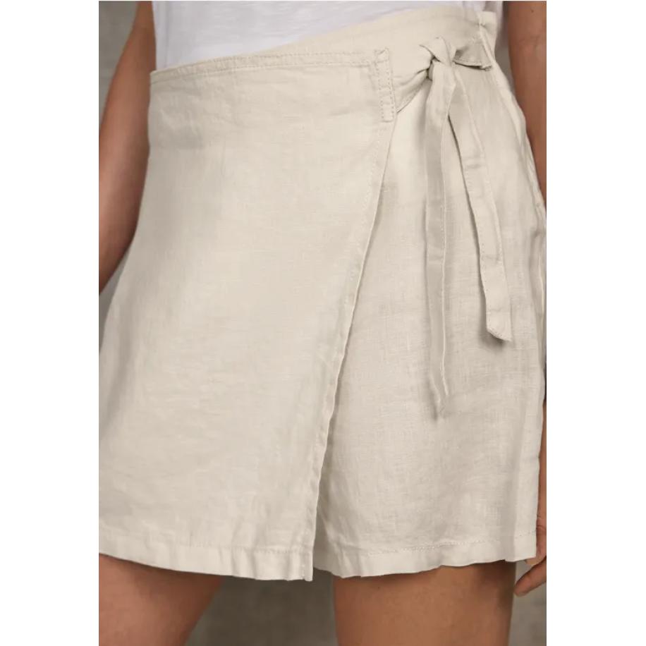 Street One Linnen skort in wikkel-look Bruin