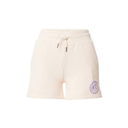 Aeropostale AÉROPOSTALE Broek lichtbeige / donkerlila / wit