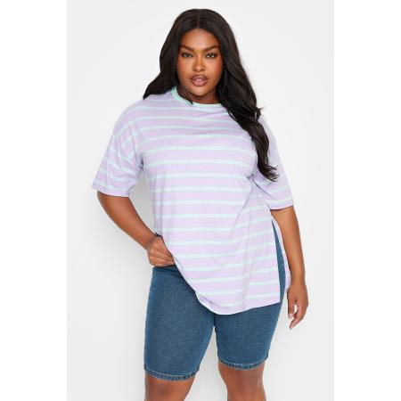 Yours Denimshort Met Stretch En Elastische Tailleband In Middenblauw Size 54