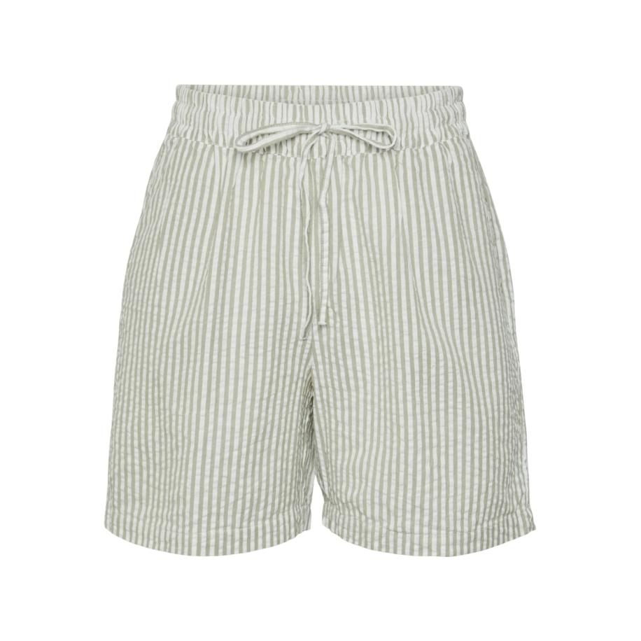 Pieces PIECES Broek Sally groen / wit -