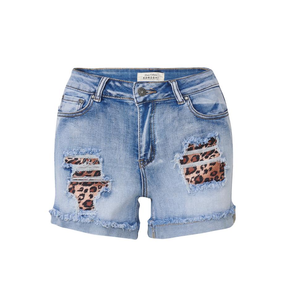 KOROSHI KOROSHI Jeans lichtblauw / bruin -