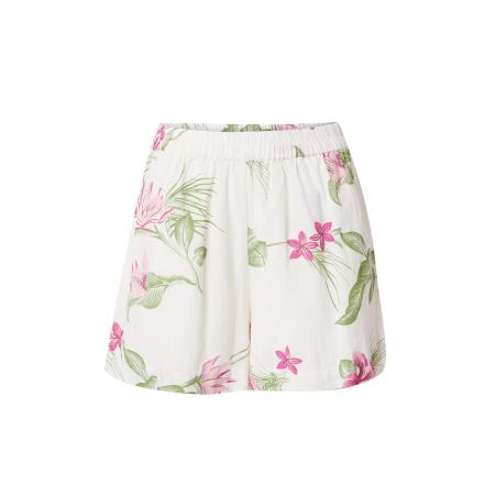Pieces PIECES Broek ALOHA crème / groen / pink / rosa