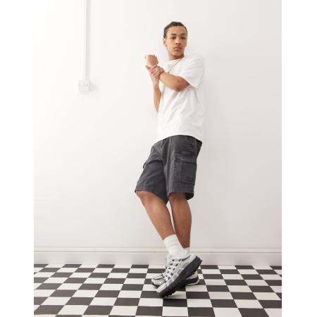 Champion - Geweven cargoshorts in zwart