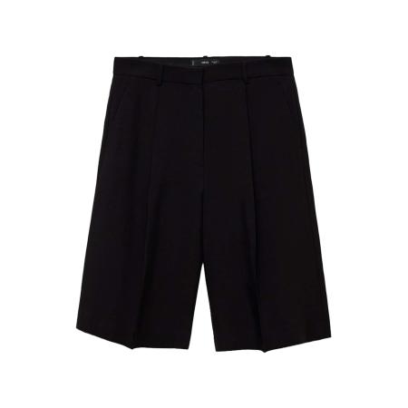 Mango MANGO Bandplooibroek ARGELIA zwart