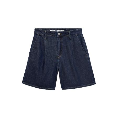Mango MANGO Bandplooi jeans MARINA donkerblauw