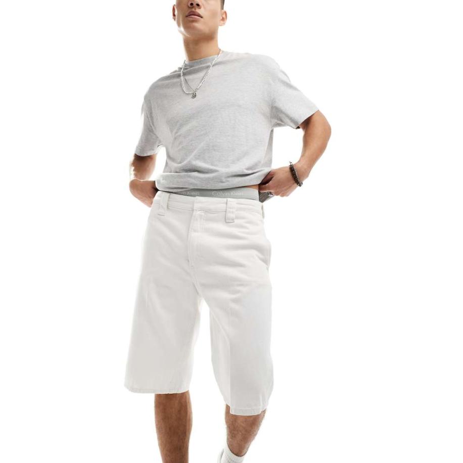 Calvin Klein Jeans - Denim short in wit Wit