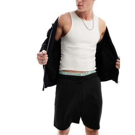 New Look - Jersey short in zwart