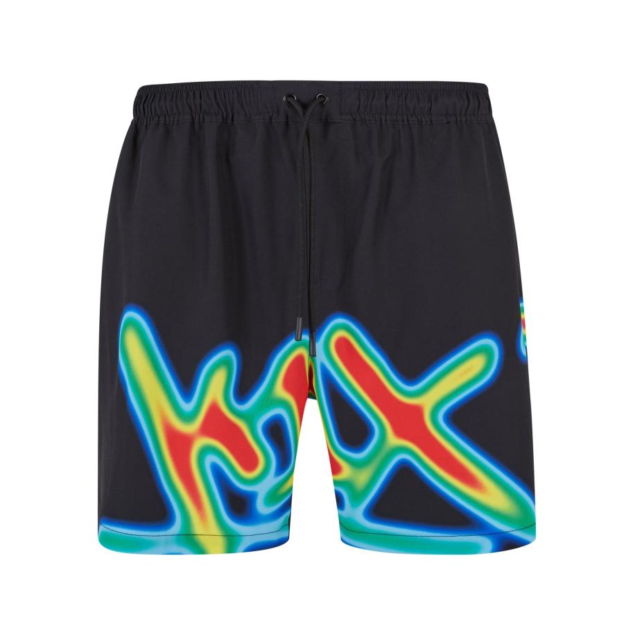 K1X Broek lichtblauw / geel / rood / zwart Zwart