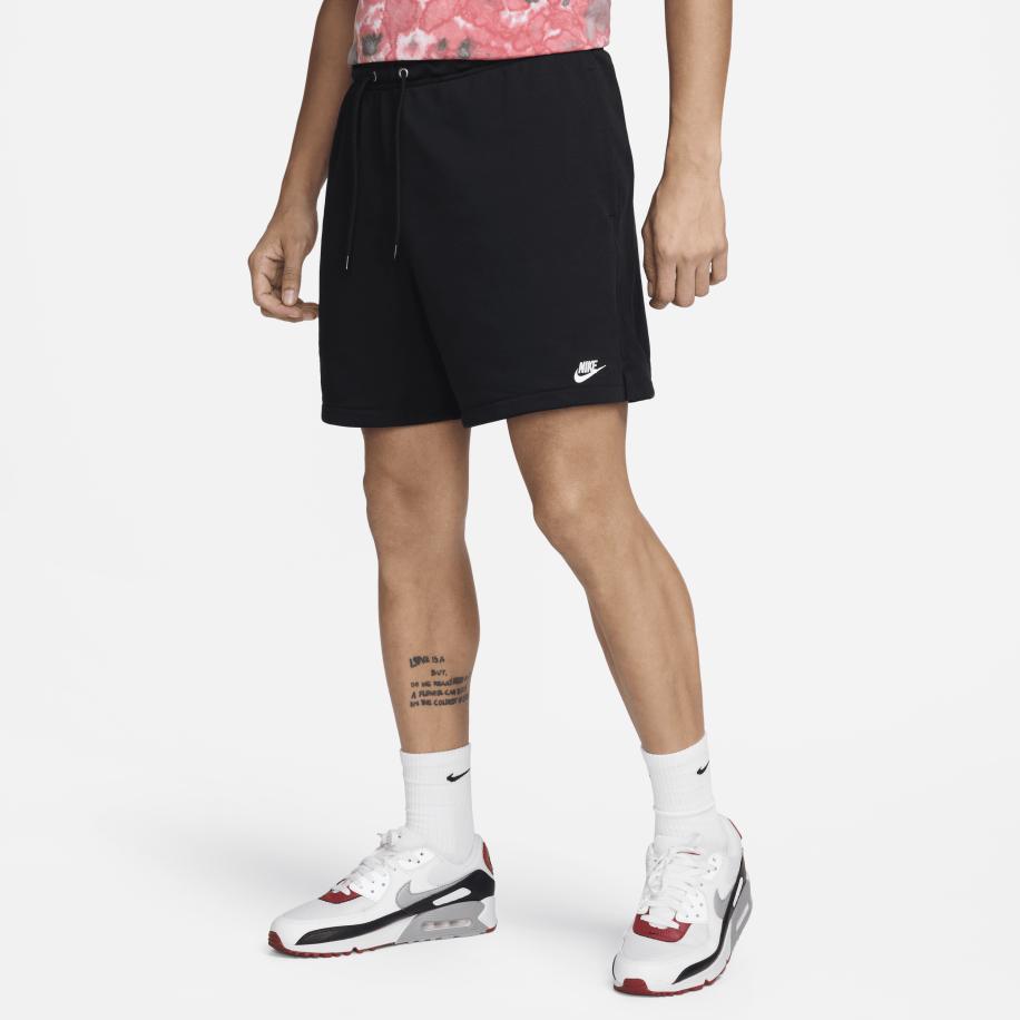Nike Club flowshorts van sweatstof voor heren - Zwart Zwart