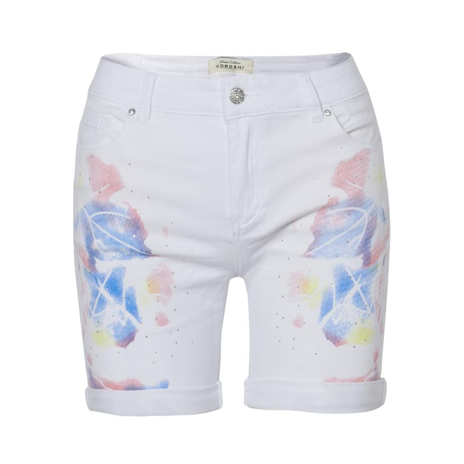 KOROSHI KOROSHI Jeans hemelsblauw / limoen / oudroze / white denim -