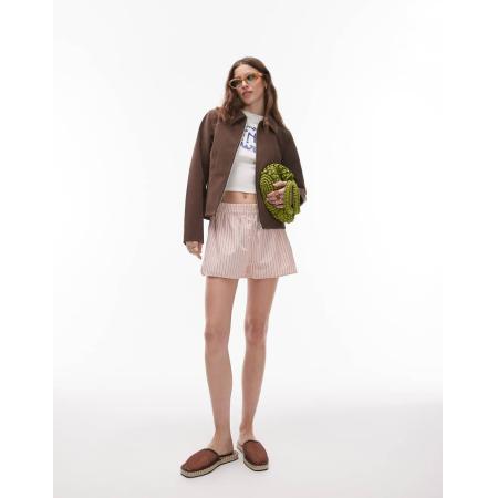 Topshop Gestreepte boxershorts in roze