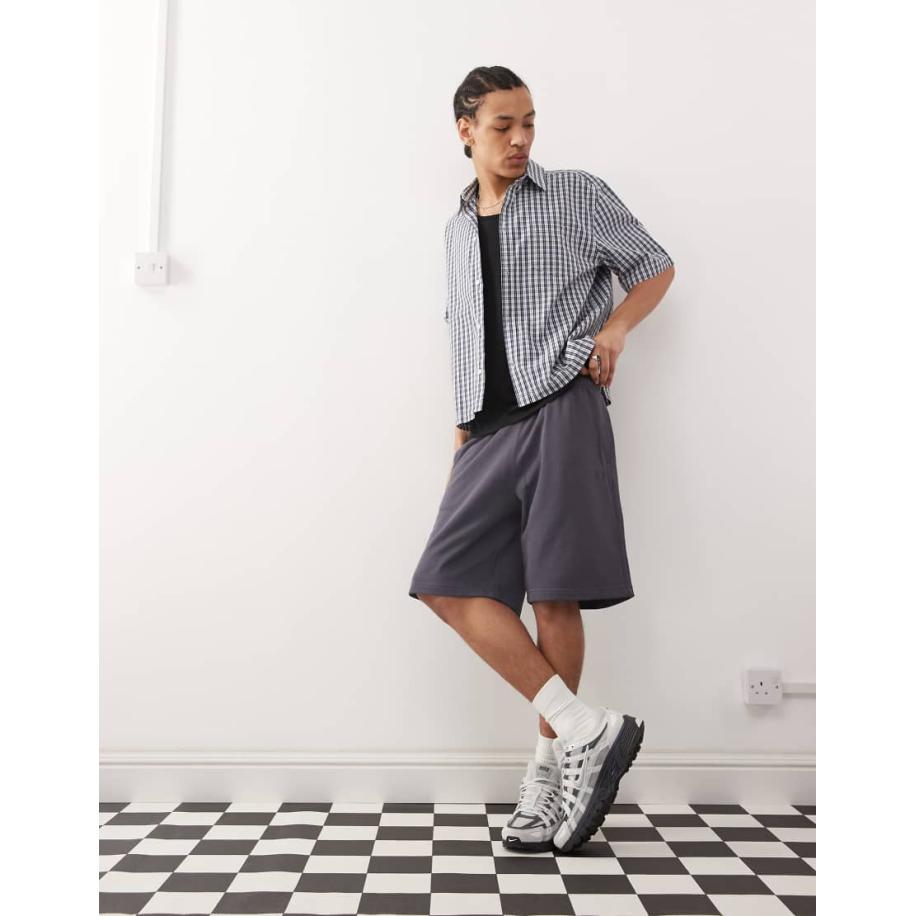 Champion - Lange bermuda short in grijs Grijs