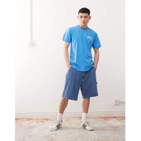 Obey - Bigwig - Denim timmermansshort in licht indigo-Blauw