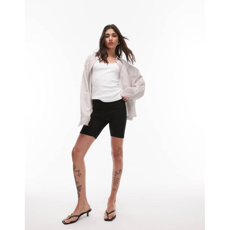 Topshop Basic leggingshort in zwart Zwart