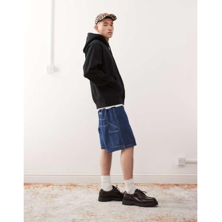 Obey - Easy - Denim shorts in indigo met stone wassing-Blauw