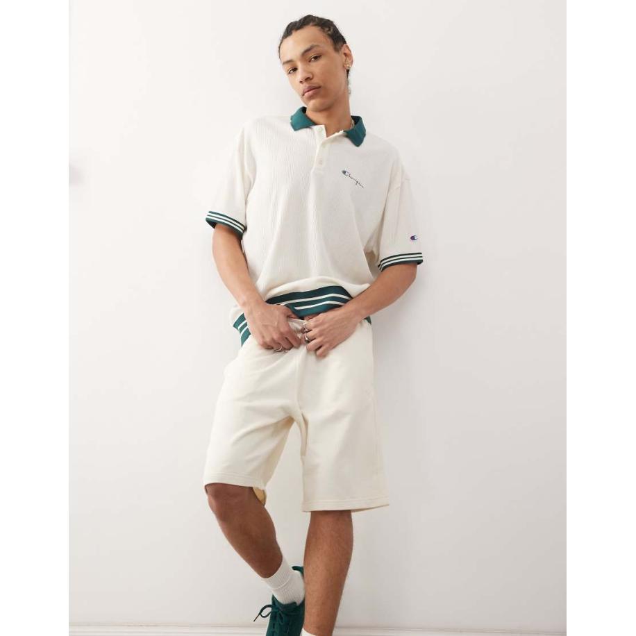Champion - Lange bermuda short in gebroken wit Wit