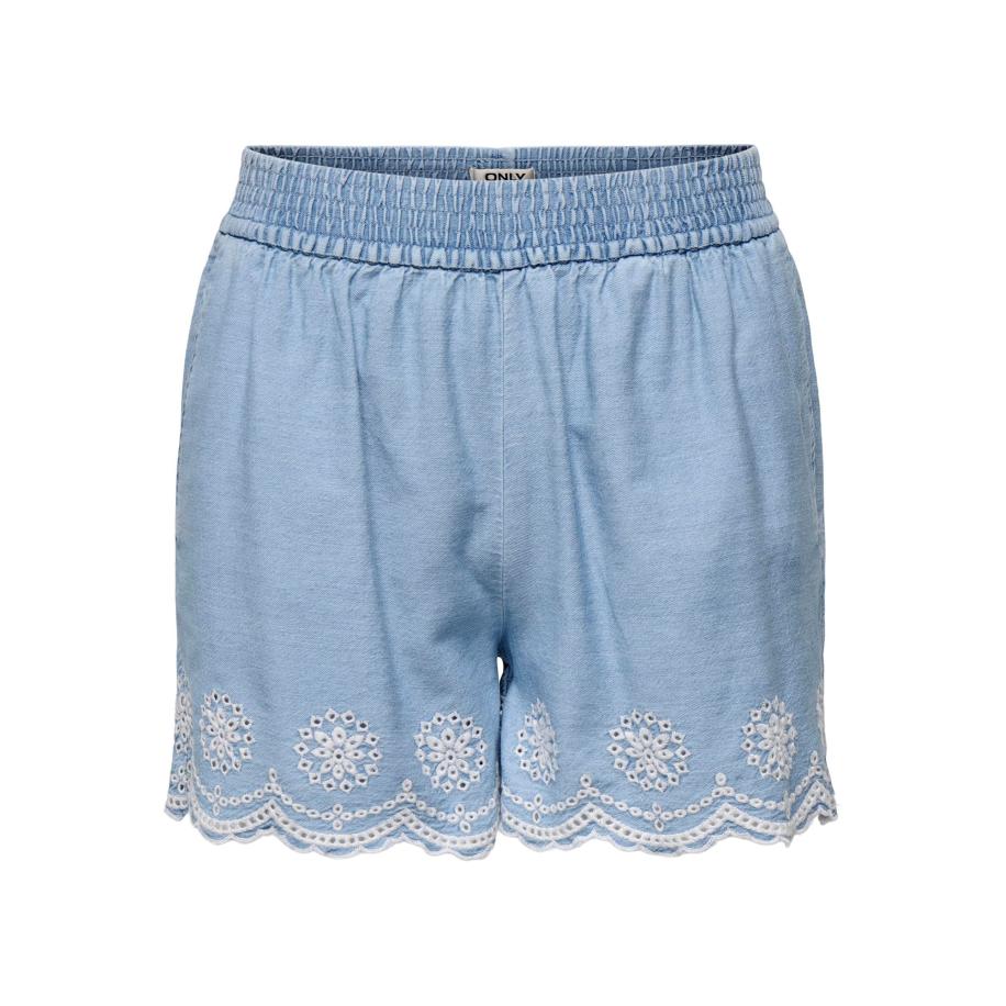 Only ONLY Broek ONLMOON lichtblauw / wit -