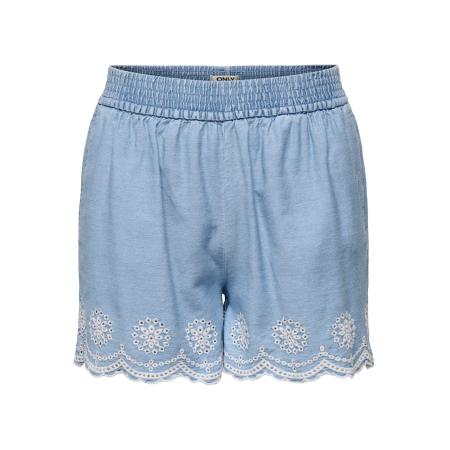 Only ONLY Broek ONLMOON lichtblauw / wit