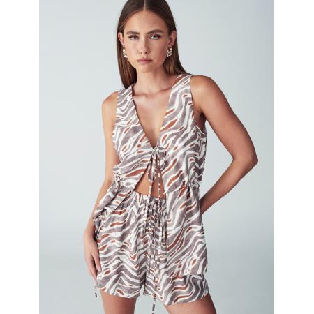 St MRLO St MRLO Broek Levie nude / lichtbruin / wit