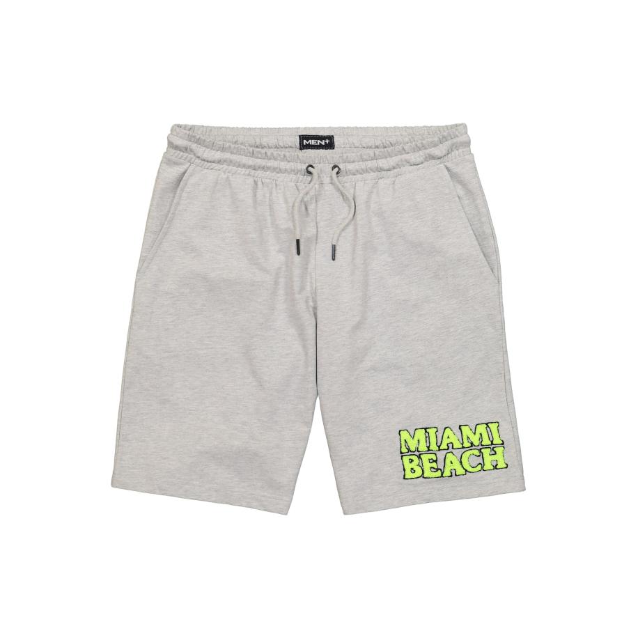 men plus Men Plus Broek grijs gemêleerd / neongroen / zwart -