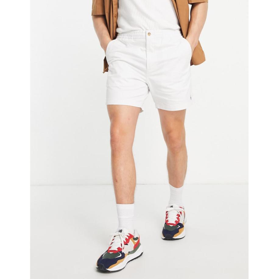 Polo Ralph Lauren - Prepster - Short van keperstof met icoonlogo in gebroken wit Wit