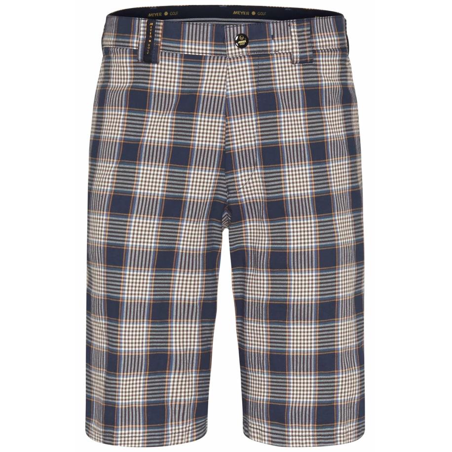 Meyer MEYER Broek beige / donkerblauw -