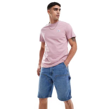 Lee - Ruimvallende timmermansshort met dubbele knie in middenblauwe wassing