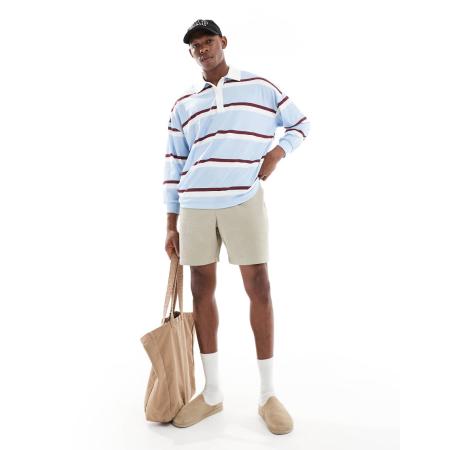 New Look - Short met wafeltextuur in stone-Bruin