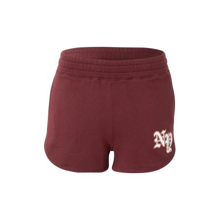 Hollister HOLLISTER Broek DARK ACADEMIA bordeaux / wit