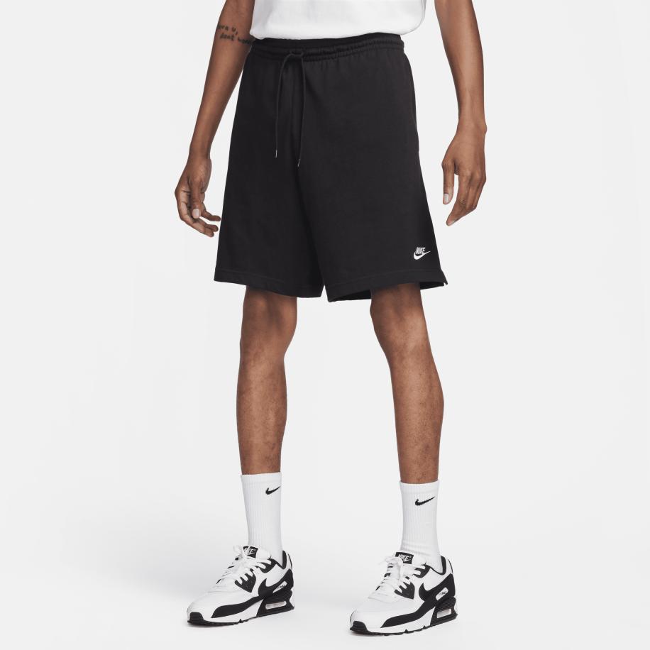 Nike Club knit herenshorts - Zwart Zwart