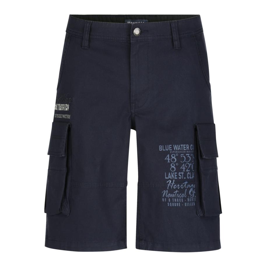 BABISTA Bermuda donkerblauw, Effen Blauw
