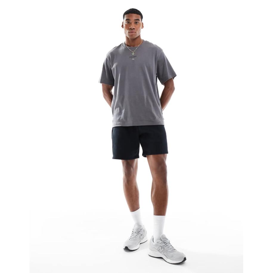 Hollister - Icon - Fleece short van 8 inch in zwart Zwart