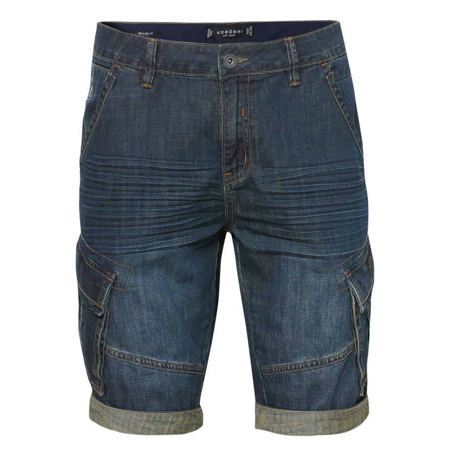 KOROSHI KOROSHI Cargojeans donkerblauw -