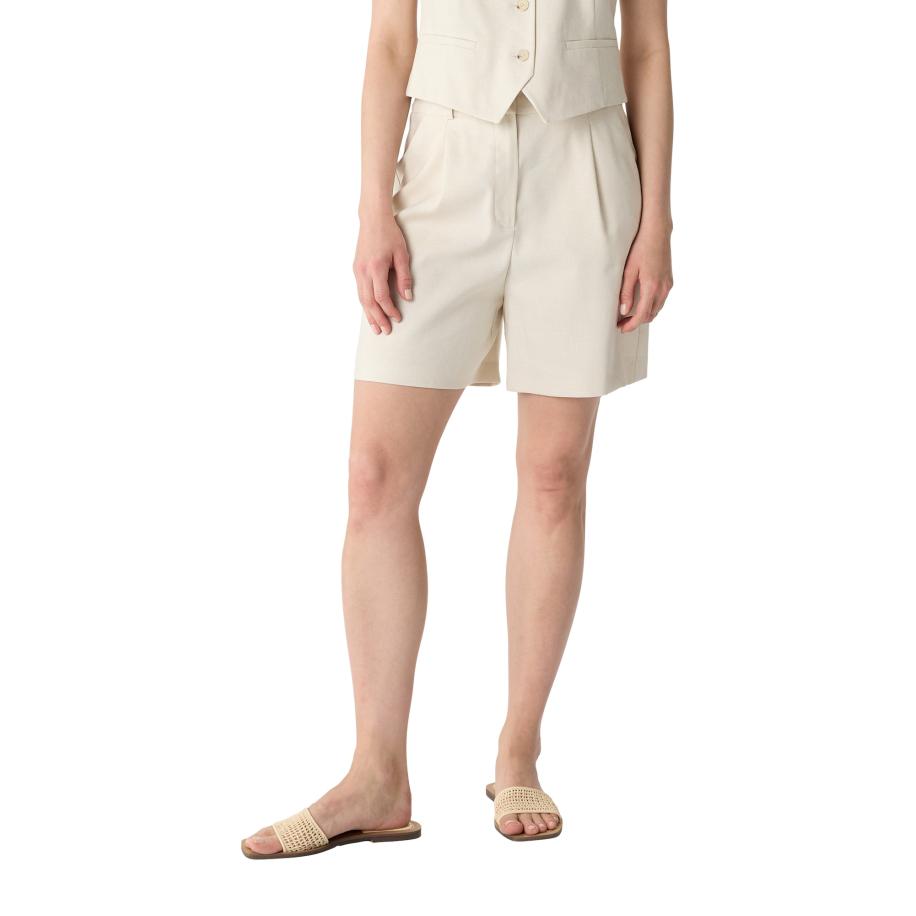 Comma COMMA Bandplooibroek ecru -