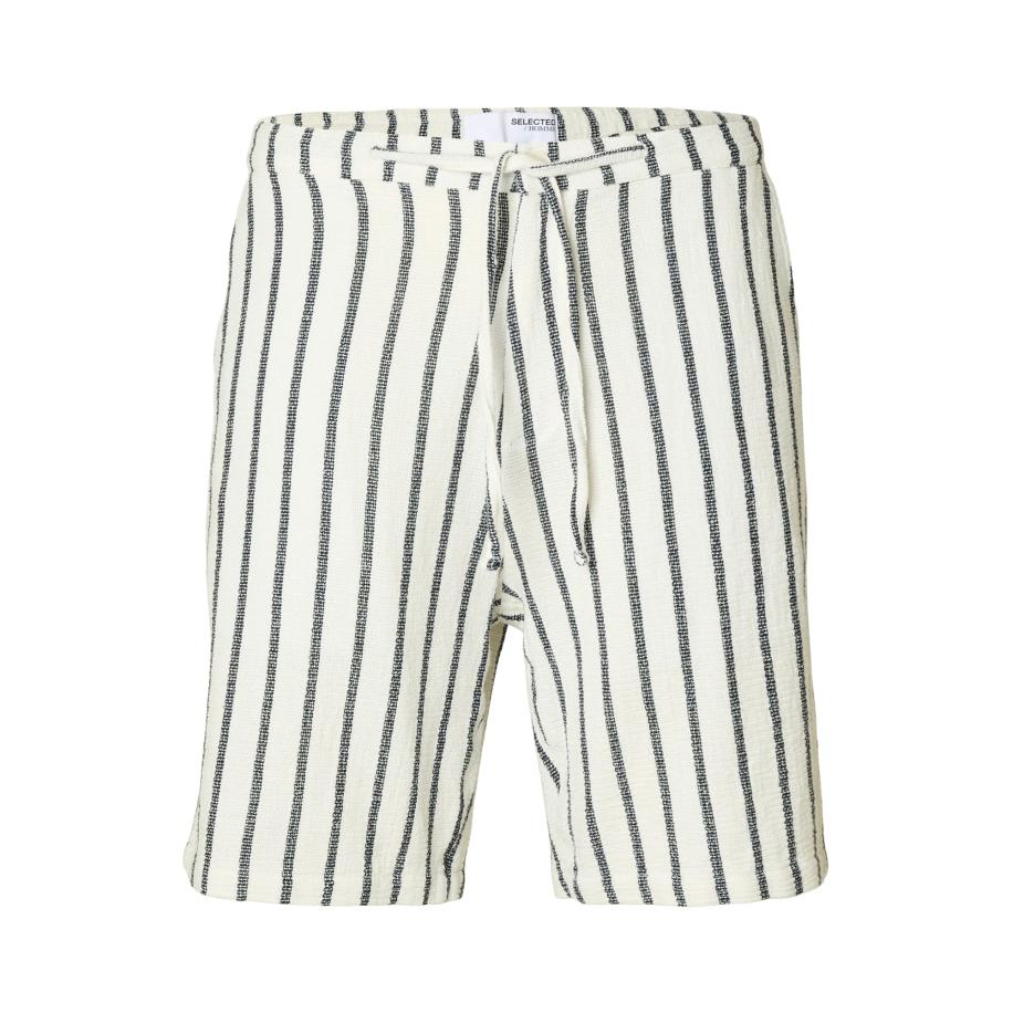 Selected SELECTED Broek SLHREGSAL crème / zwart -